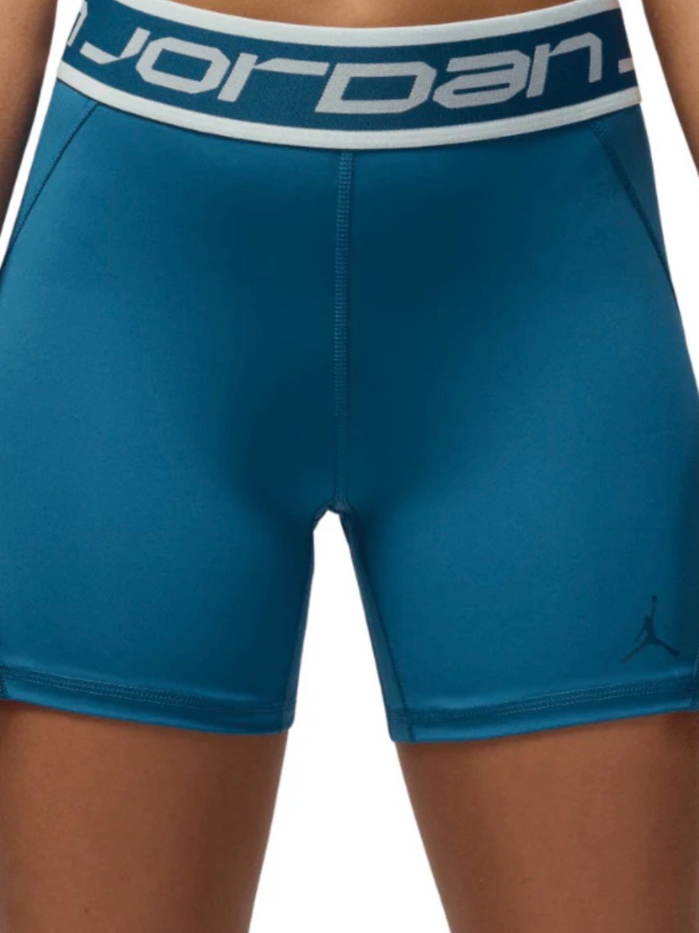 Jordan Teal Athletic Bike Shorts with Branded Waistband